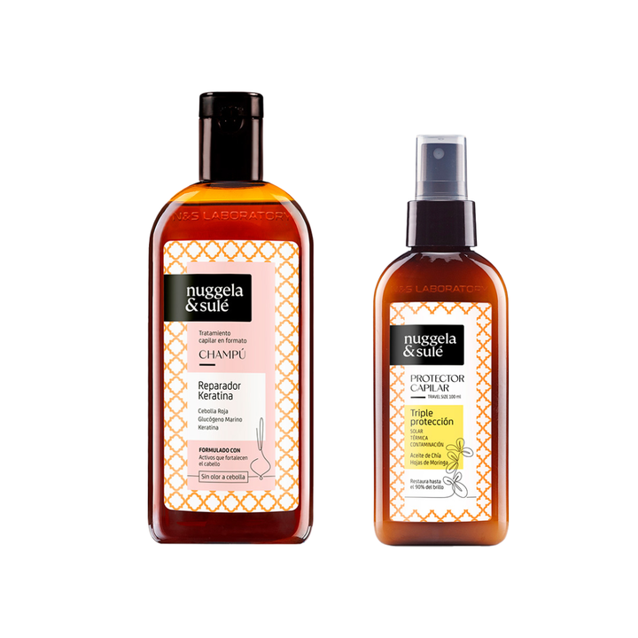 KIT SHAMPOO KERATINA + PROTECTOR TÉRMICO