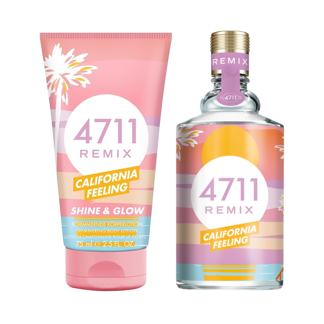 SET 4711 REMIX CALIFORNIA FEELING EDC 100ML + BODY LOTION